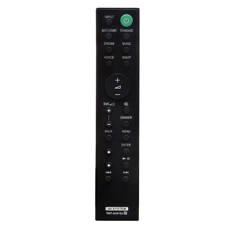 Vinabty RMT-AH412U Replaced Remote fit for Sony 5.1ch Home Cinema Soundbar HT-S700RF HT-S500RF SA-WS500RF SS-SS500RF SS-S500RF HT-S20R SS-S20R SA-WS20R SS-SS20R SS-SS700RF SS-S700RF SA-WS700RF HTS700RF - Image 1